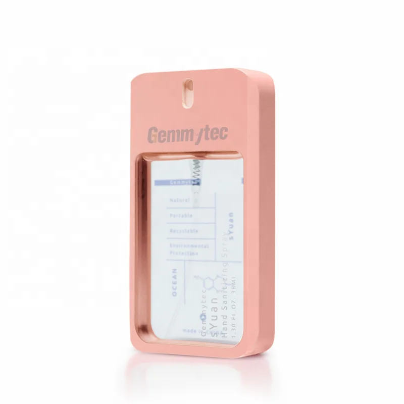 Gemmytec 40ml cosmetic pocket size disinfectant refill perfume plastic bottle fine mist sprayer hand sanitizer spray