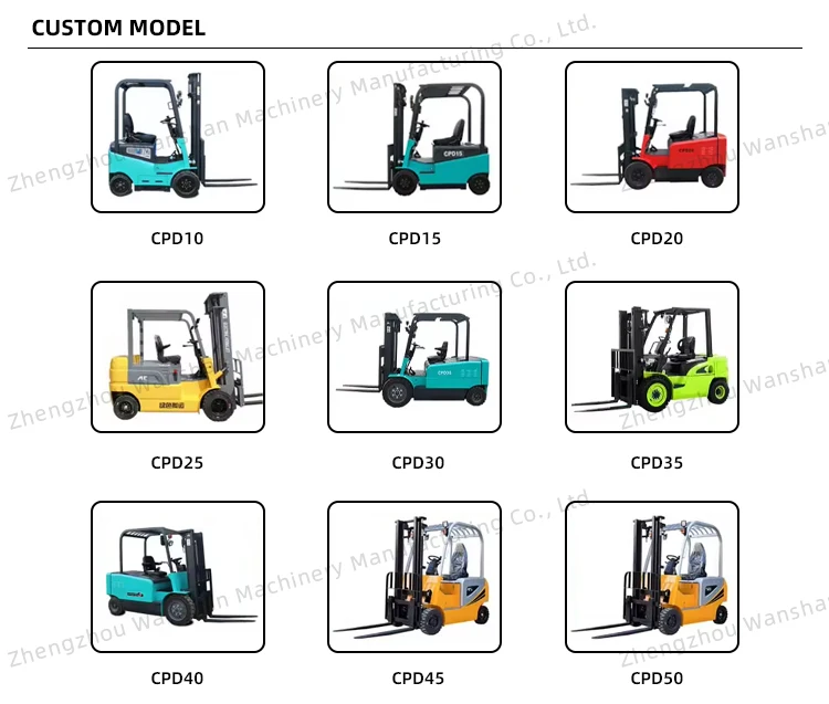 2 ton small 3 ton counterbalanced ride-on 1.5 ton electric forklift hydraulic loading and unloading truck
