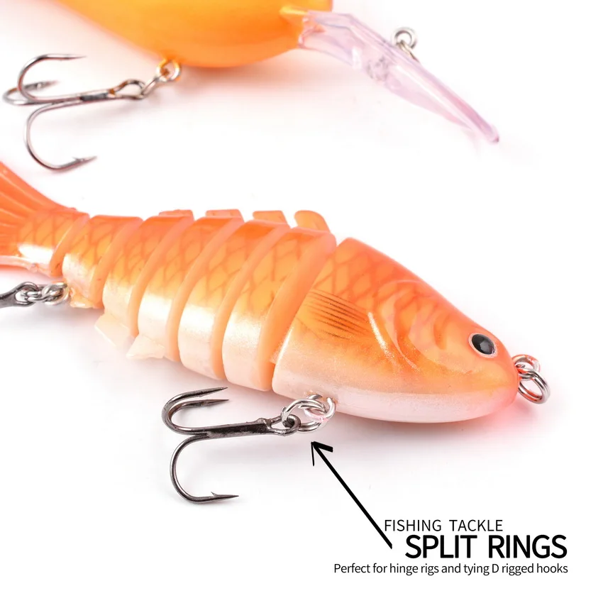 50pcs/lot Stainless Steel Split Ring Diameter from 3mm to 9mm Heavy Duty Fishing Double Ring Connector Fishing Accessories