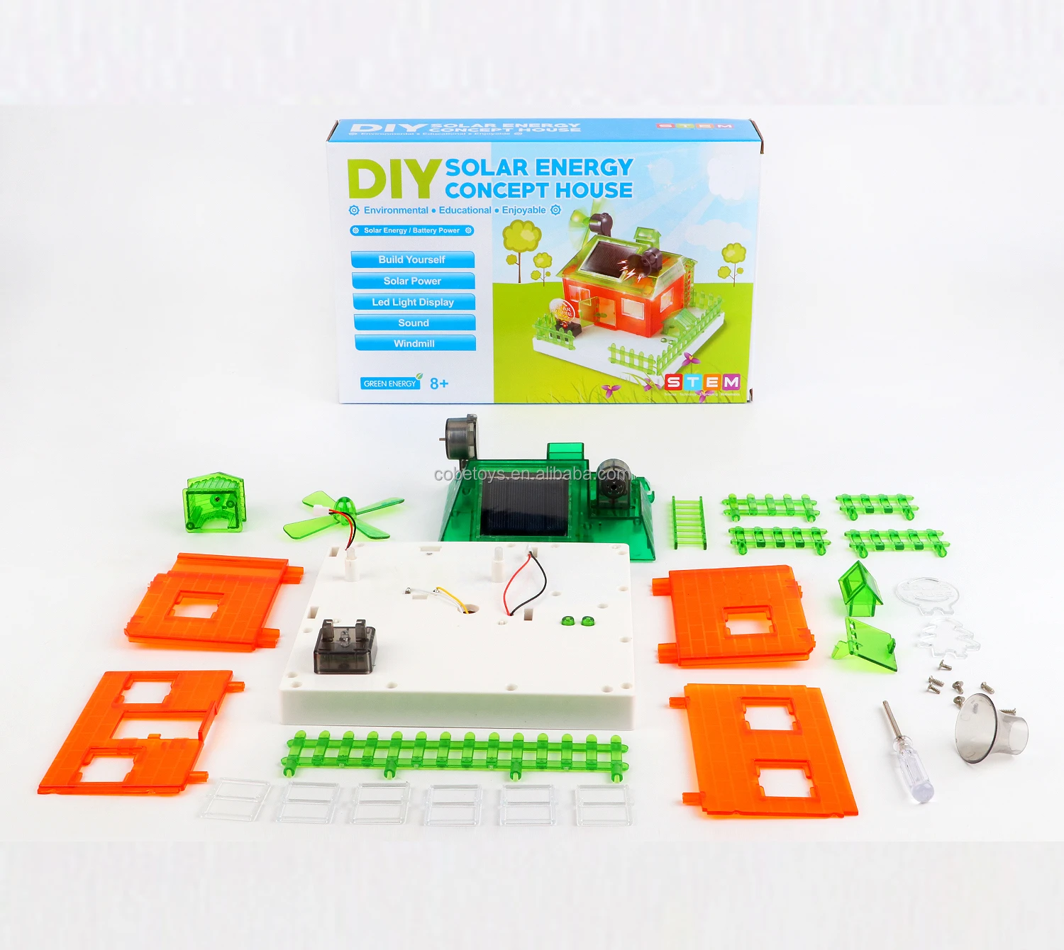 Детская пластиковая игрушка для дома на солнечной батарее с подсветкой и голосом