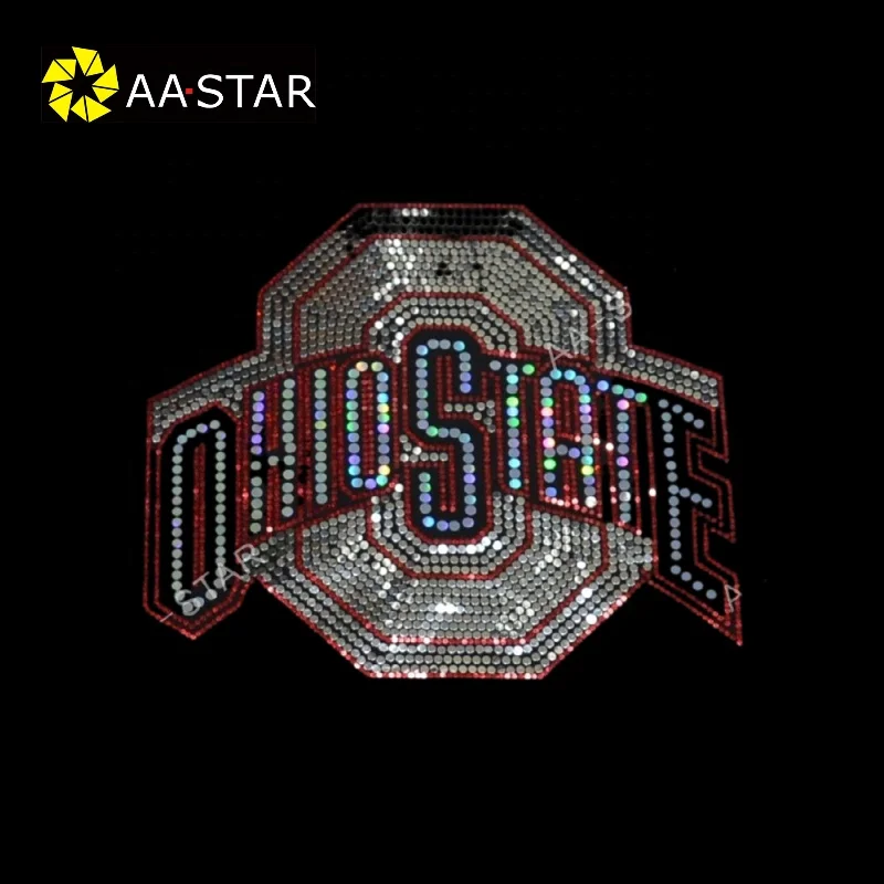 New design states spangle rhinestone transfer korea quality iron on