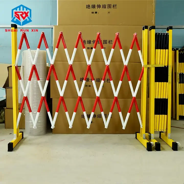 Security Folding Gate Double Diamond Details Road Manual retractable gates Pedestrian control security barrier