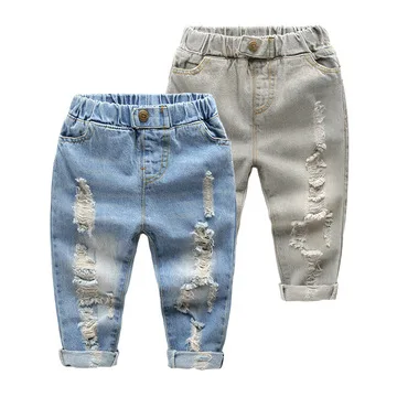 Spring autumn high quality latest korean fashion jeans kids pants for boy