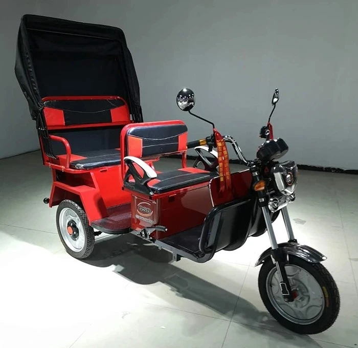 2023 Simple Easy Adult Tricycle Electric Tricycles 3 Wheel Pedicab E Rickshaw Tuk Tuk For Two Passenger