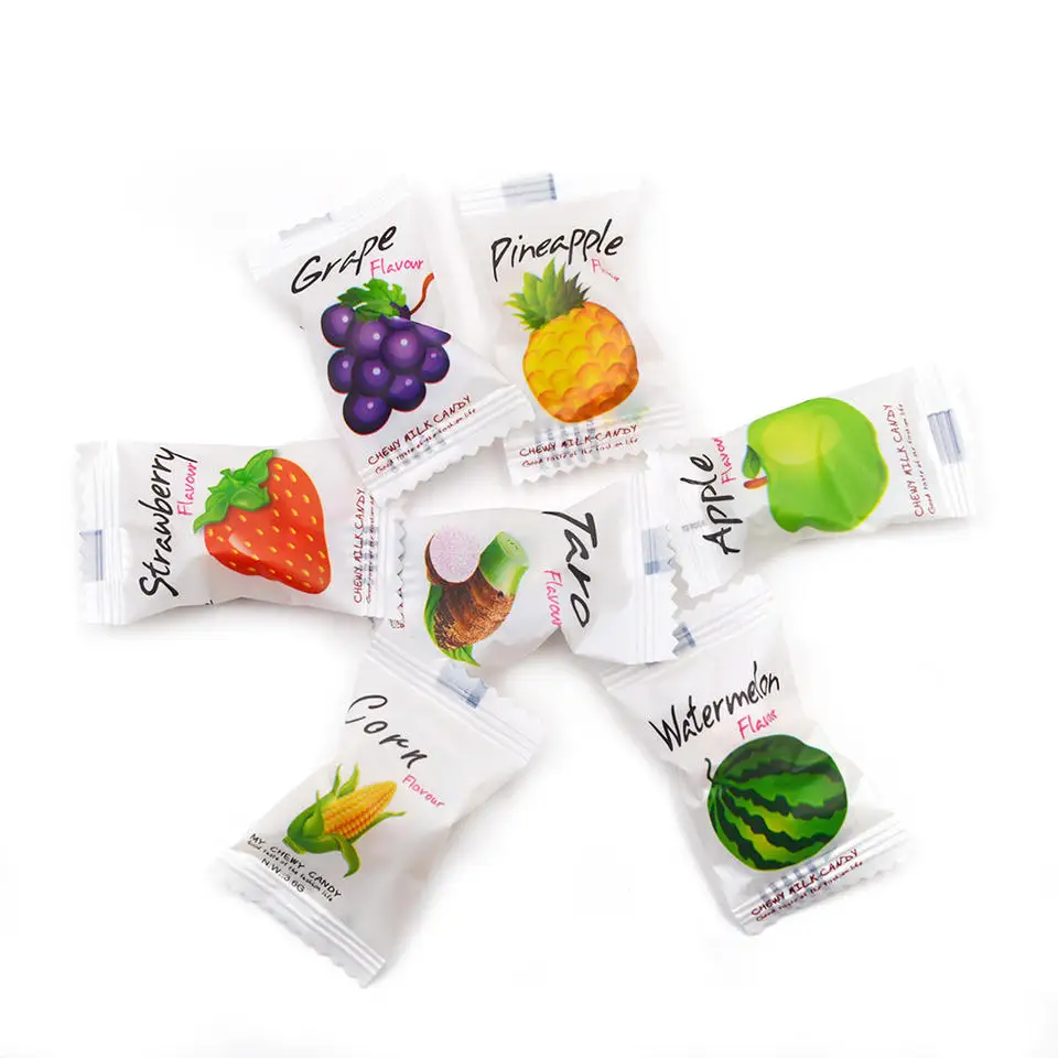 Wholesale Thailand Assorted Fruits Flavor My Milk Chewy Soft Ball Candy