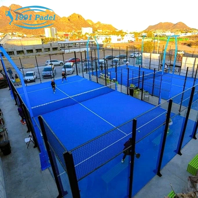 2024 Лидер продаж панорамный Padel Court Canchas De открытый весло Теннисный корт для продажи купить padel