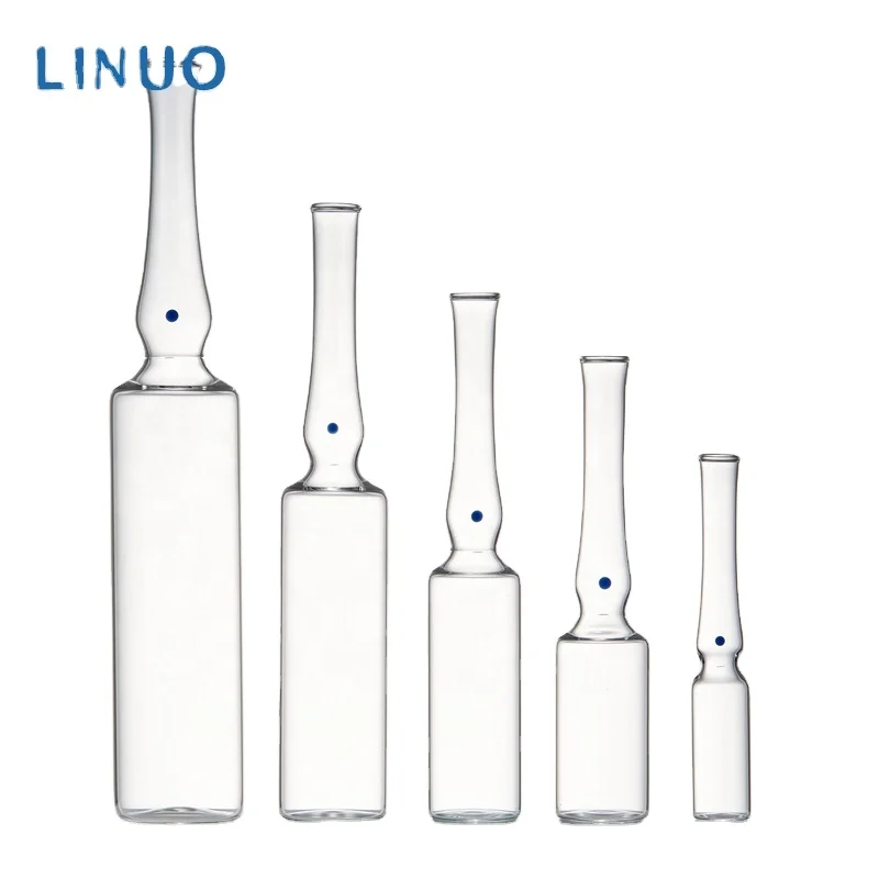 Iso Standard Wholesale Clear or Amber Borosilicate Glass Ampoule Bottles