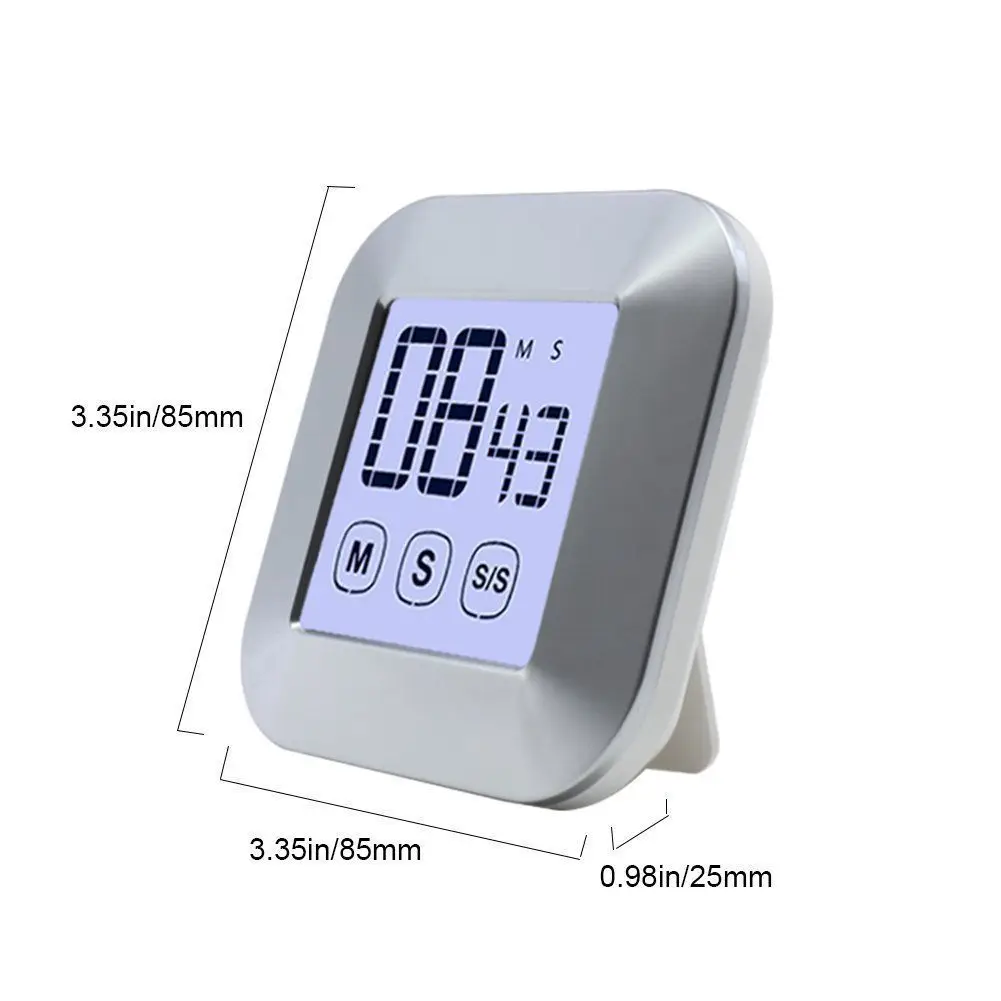 
LCD Digital Square Megnet Bracket Wall and Table Timer 