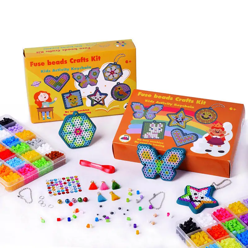 Factory Price Wholesale Fuse Beads 5mm Puzzle Game Educational Toy Hamas Perler Beads Accessories Ironing Craft Kit