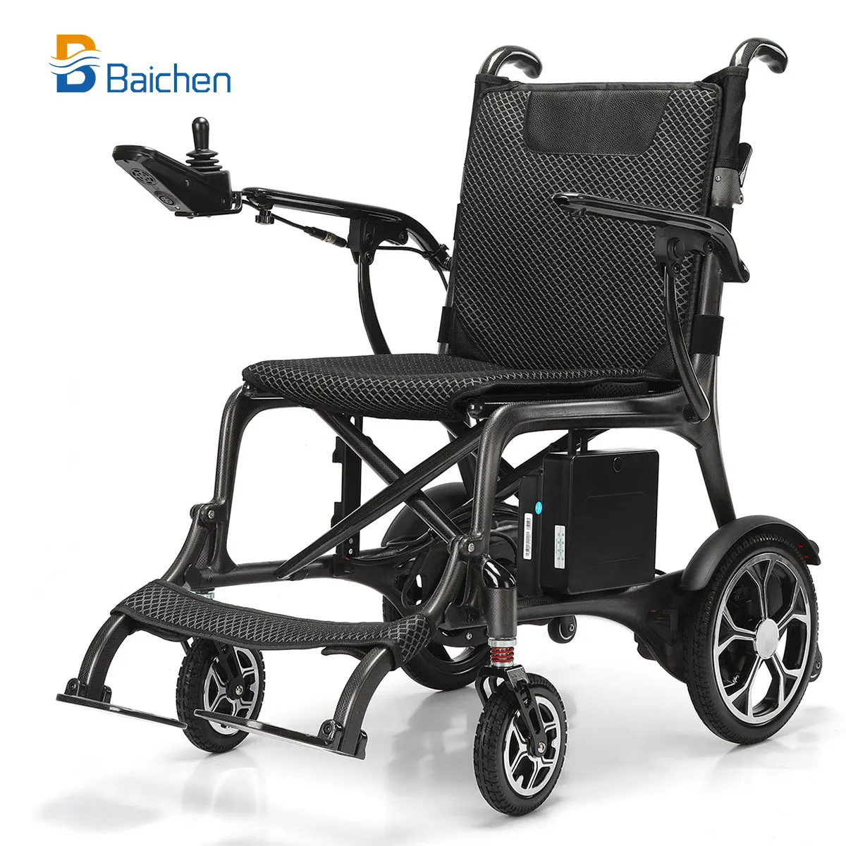 BC-EC8003 12.5kg Hot Sale Lightweight Folding Mobility Carbon Fiber Electric Wheelchair Long Range Heavy Duty Power Wheel Chair