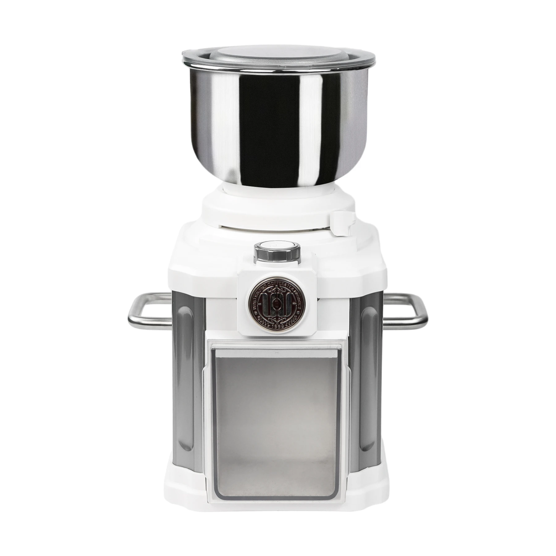 Wingkwong 2024 Factory Direct Sale Retro Electric Coffee Grinder Coffee Mill Coffee Bean Grinding Machine With Raw Wood For Home