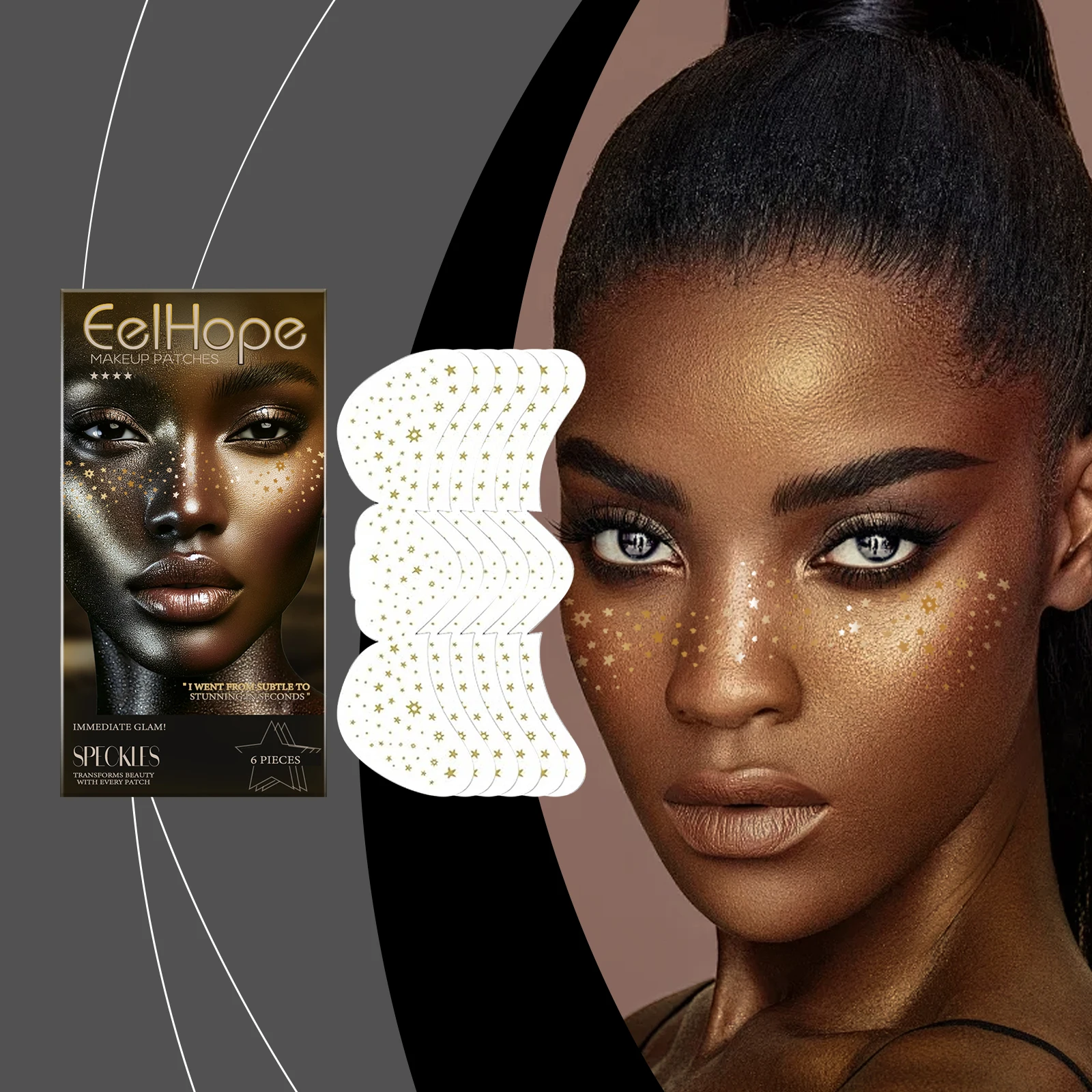 EELHOPE Tattoo Stickers Waterproof Gloss Face Tattoo Sticker Easy To Use Beauty Makeup Stickers