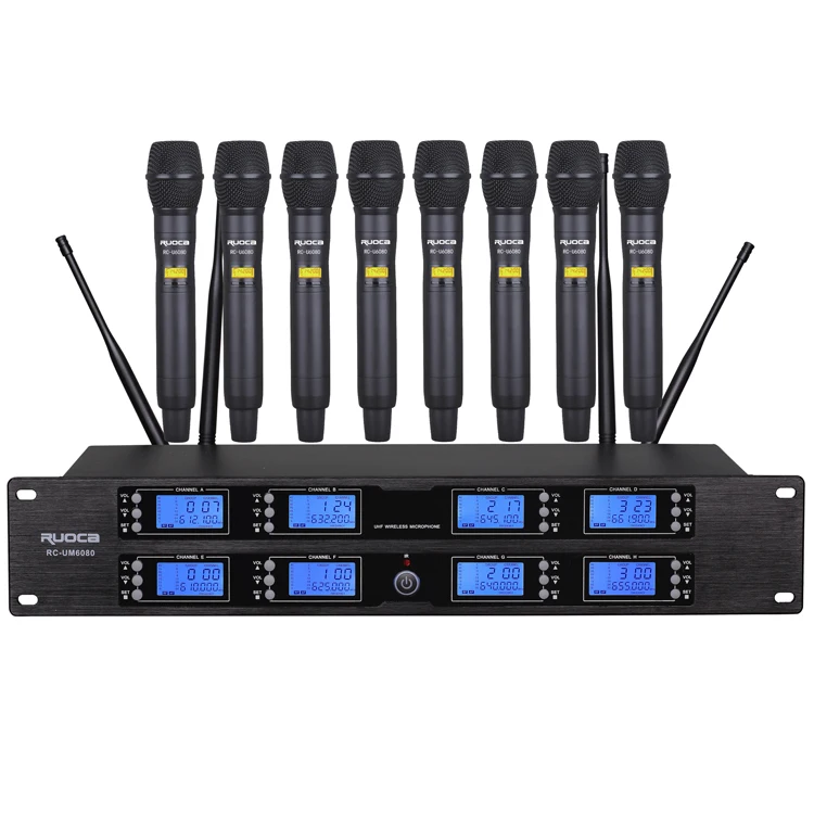 Wholesale 200 selectable UHF wireless handheld microphone professional