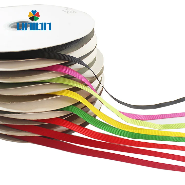 Polyester 3/8 inch grosgrain ribbon for mini ribbon bows