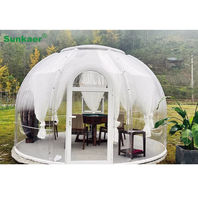 Sunkaer Newest Anti rust/uv/rain/snow Polycarbonate Clear Skylight Round Dome clear dome room bubble house