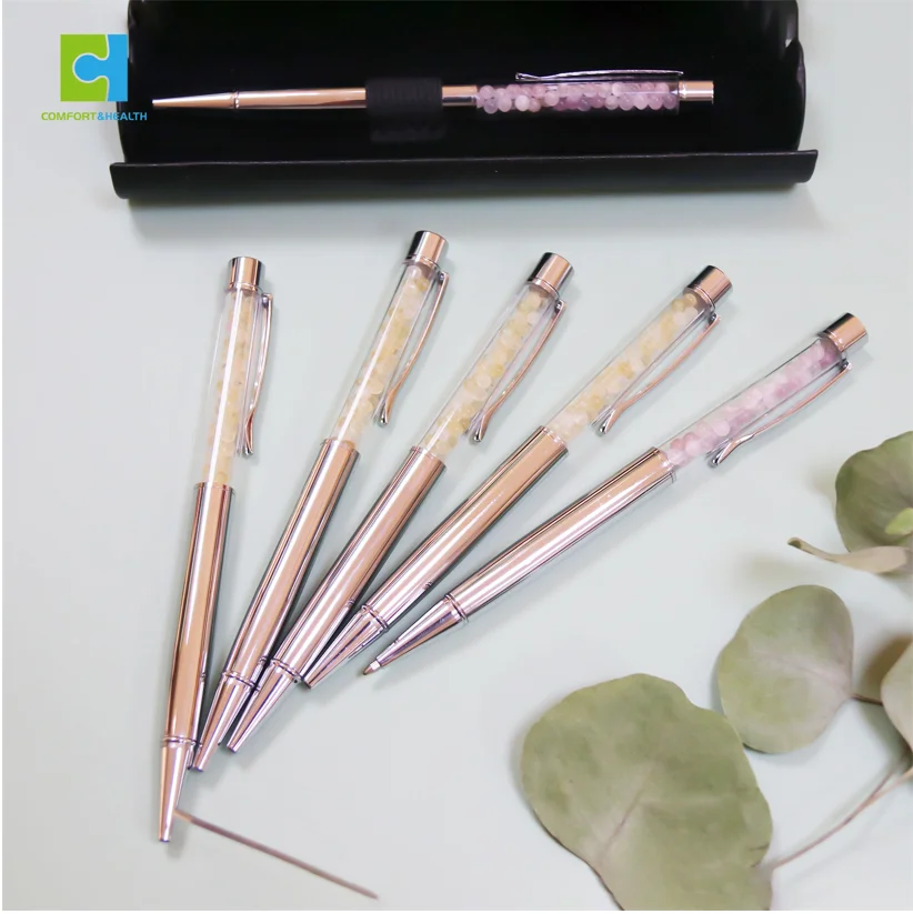 Eco-friendly High Quality Custom Logo Healing Crystal Natural Gemstone Crystal Pen