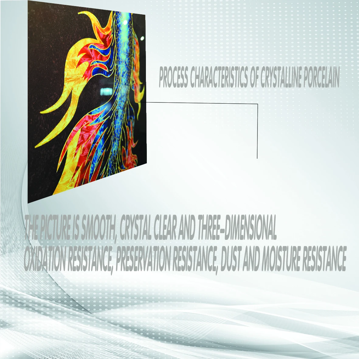 Chinese style three-dimensional decorative  homeCrystal porcelain painting