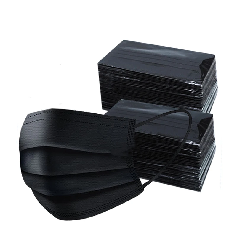 
 Одноразовые 3 слоя черный уход за кожей лица индивидуально упакованные салфетки для маскарад маски медицинские хирургические маски для лица Тип IIR  