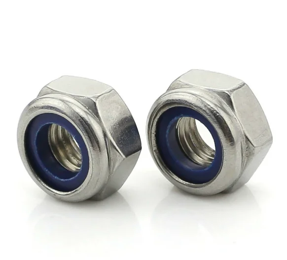 Stainless Steel A2 Black Nylon Lock Nuts Inserted Self Locking Hex Nuts Carbon Steel Zinc Plated DIN985