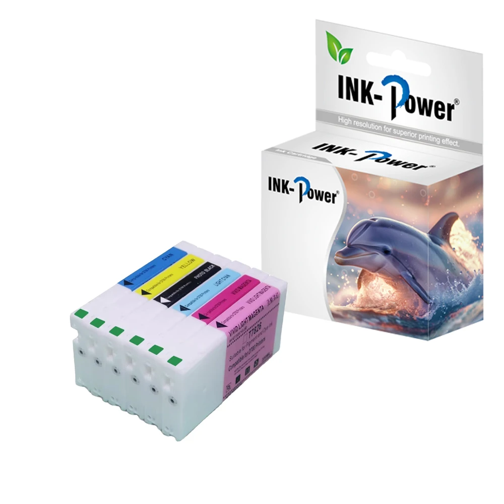 Картридж для струйных принтеров Epson SureLab D700 совместимый с цветными чернилами POWER INK T782 T7821 T7822 T7823 T7824 T7825 T7826