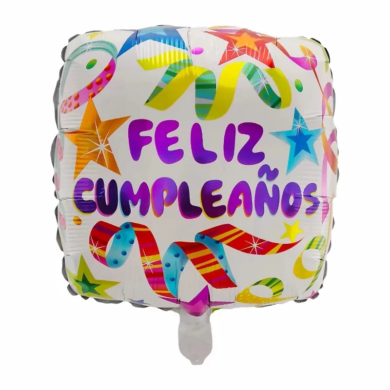  18 дюймовый испанский фелиз cumpleanos круглый квадратный Пентаграмма форма Алюминиевая Фольга Воздушный шар для дня рождения украшение воздушные