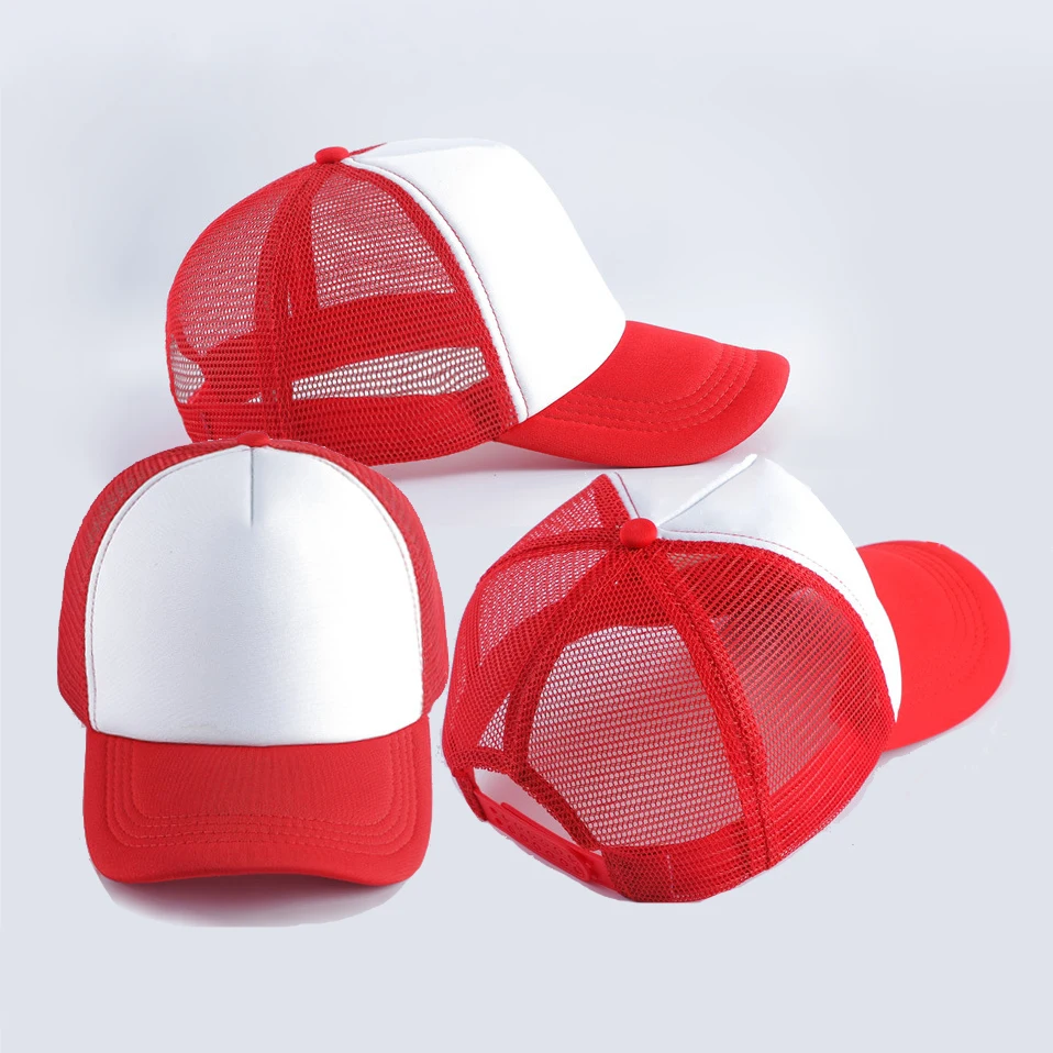
Wholesale Cheap Plain Promotional Gift Mesh Baseball Caps Custom Foam Printing Trucker Hats 