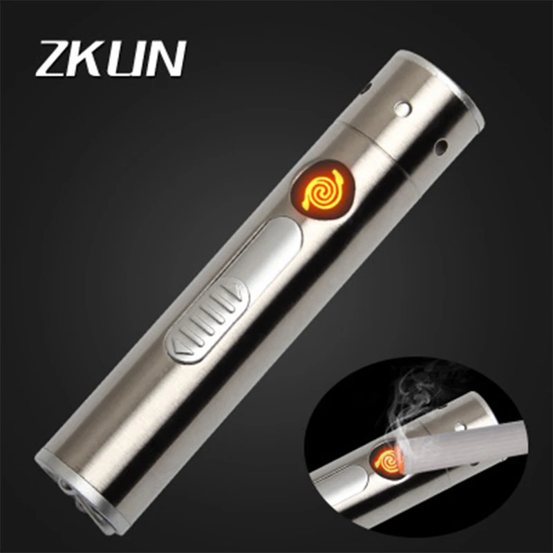 Multifunctional Three-in-one USB Rechargeable Light Flashlight with Cigarette Lighter Lighter Flashlight