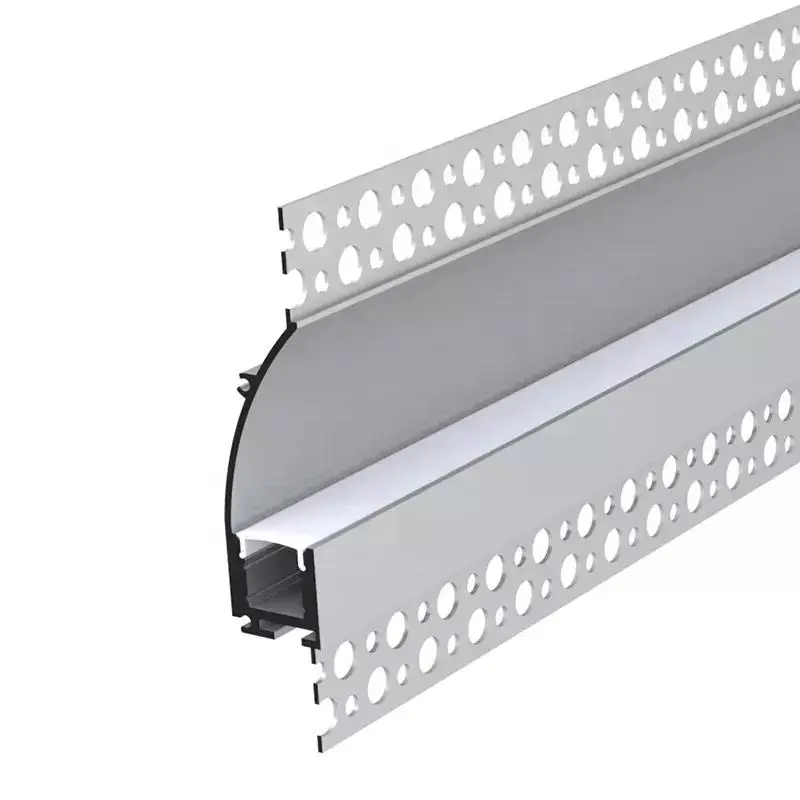 recessed  trimless led aluminum profile PC frosted cover 12v 24vdc led strip for linear light and cabinet light