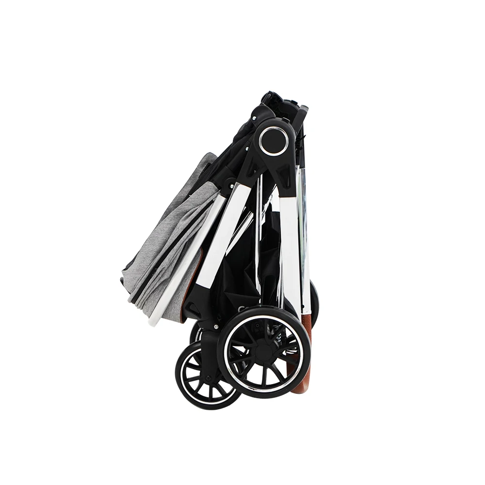 Deluxe aluminum adjustable handle height Baby pram 3 in 1 Wholesale