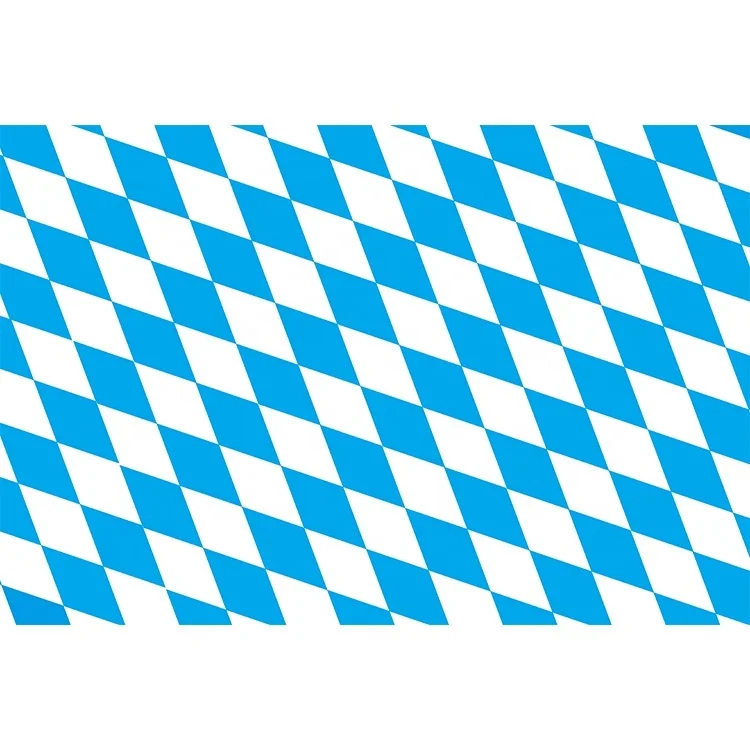 
Bavarian Blue and White Checkered Pennant Germany Oktoberfest Decorative String Flag 