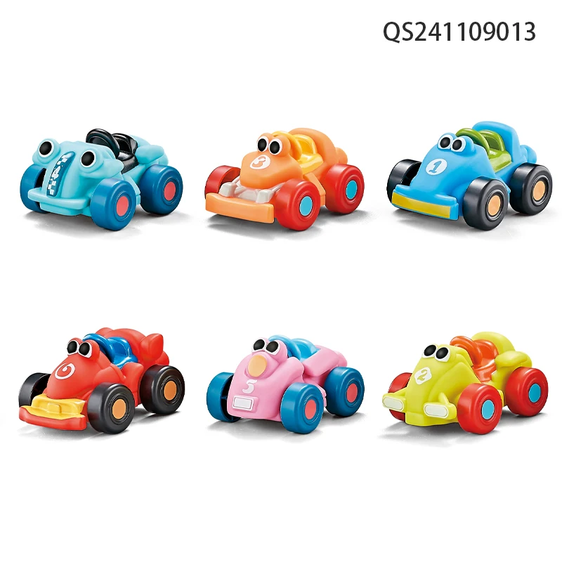QS Factory New Baby Learning Clawing Cute Animal Car Toys Colorful Plastic Cartoon Free Wheel Vehicle Toys For Children Gift
