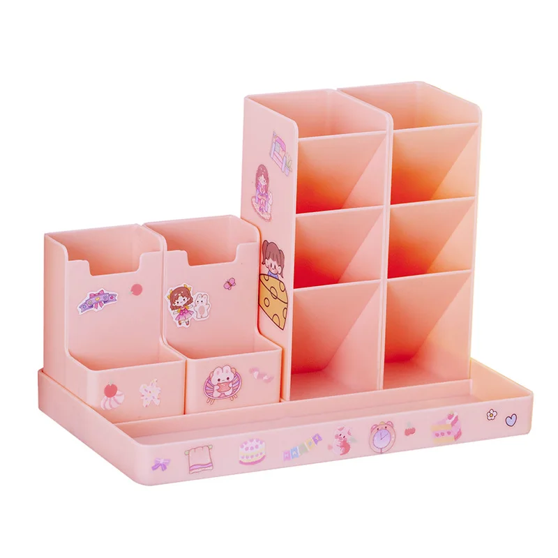 Kawaii держатель для ручек большой емкости милые настольные аксессуары коробка хранения карандашей чехол школы и офиса канцелярские принадлежности Настольный Органайзер