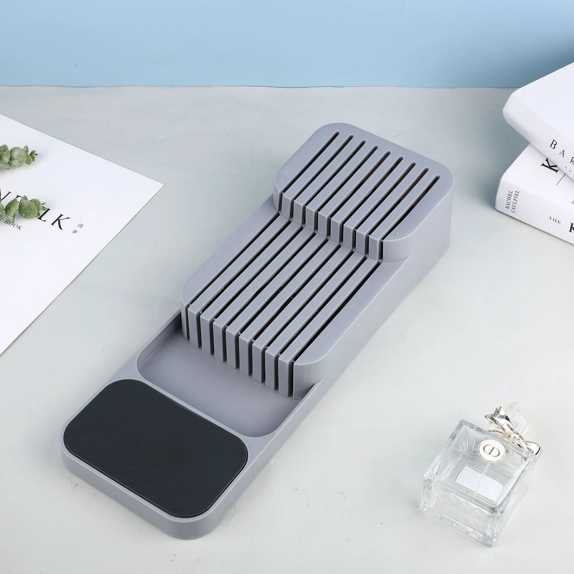 Kitchen Drawer Storage Knife Block Organizer Drawer Insert Knife Holder