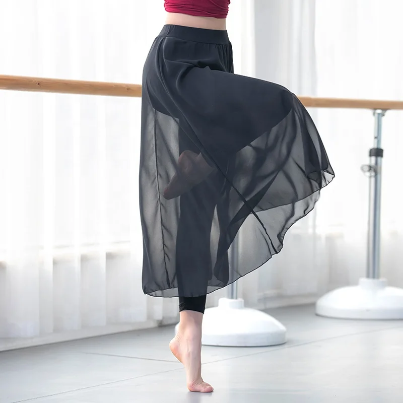 Adult Fitness Body Shape Ballet Skirts Modern Dance Long Classical Dance Gauze Skirt For Women