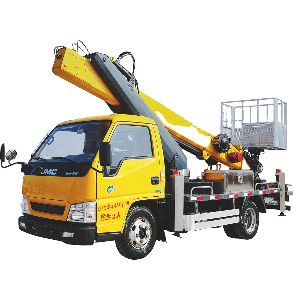 Popular design boom arm crane truck lift truck mounted crane aerial work platform truck in stock
