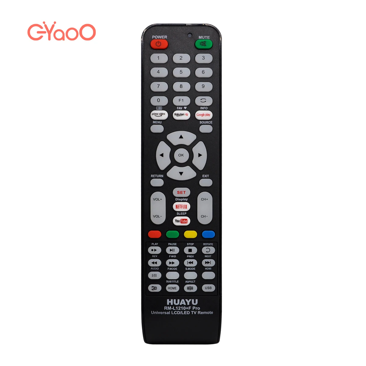 HUAYU RM-L1210+F PRO TV Controller Wireless Functions LED LCD Universal TV Remote Control