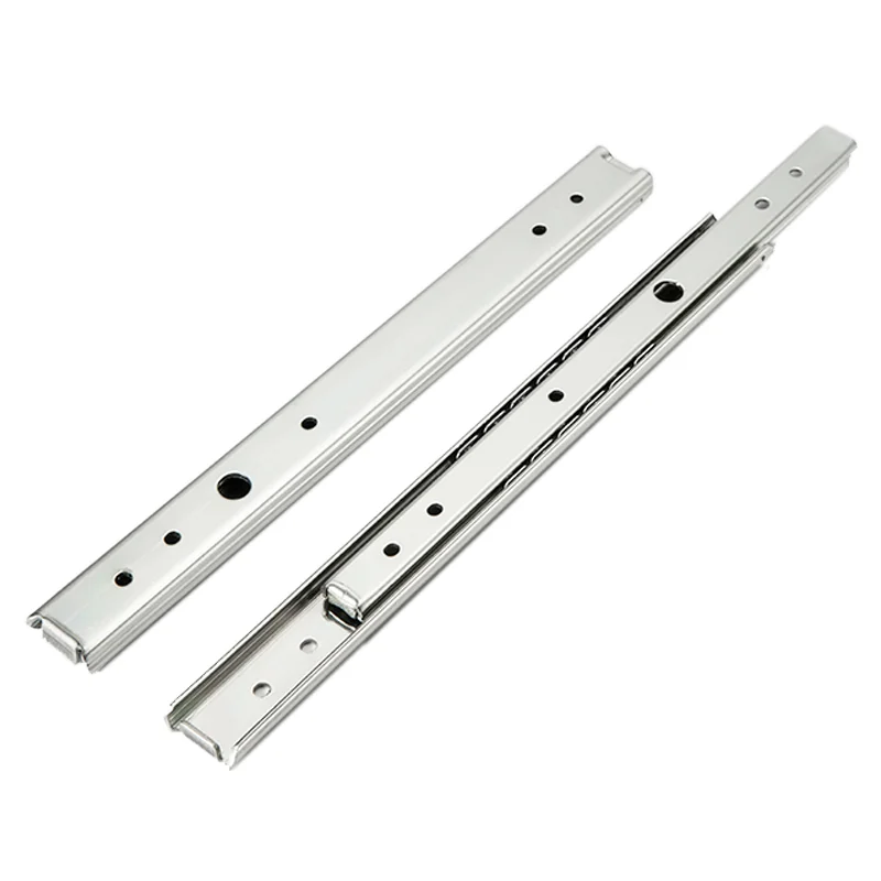 High quality ball bearing slide CS0820PT 8mm thick 2 single-layer Straight slide rails 20mm wide steel mini keyboard