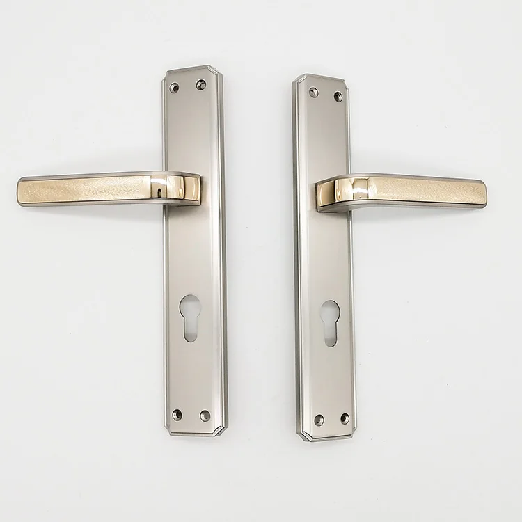 2023 AKADA Zamak Gold Door Handle On Long Plate