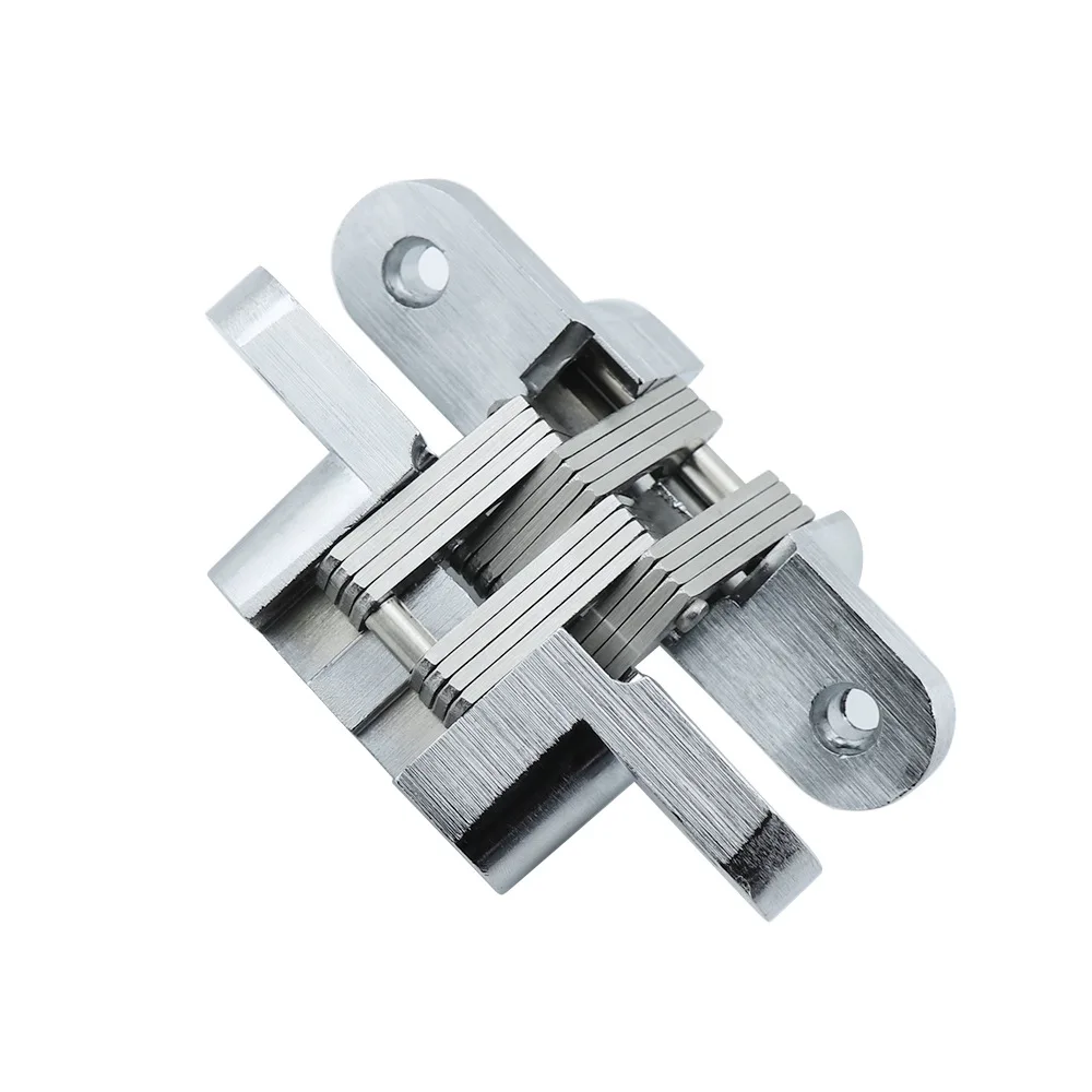 simple durable Furniture Invisible Satin Chrome Soss Zinc Alloy Concealed Hinge Cabinets Kitchens New listing Clearance