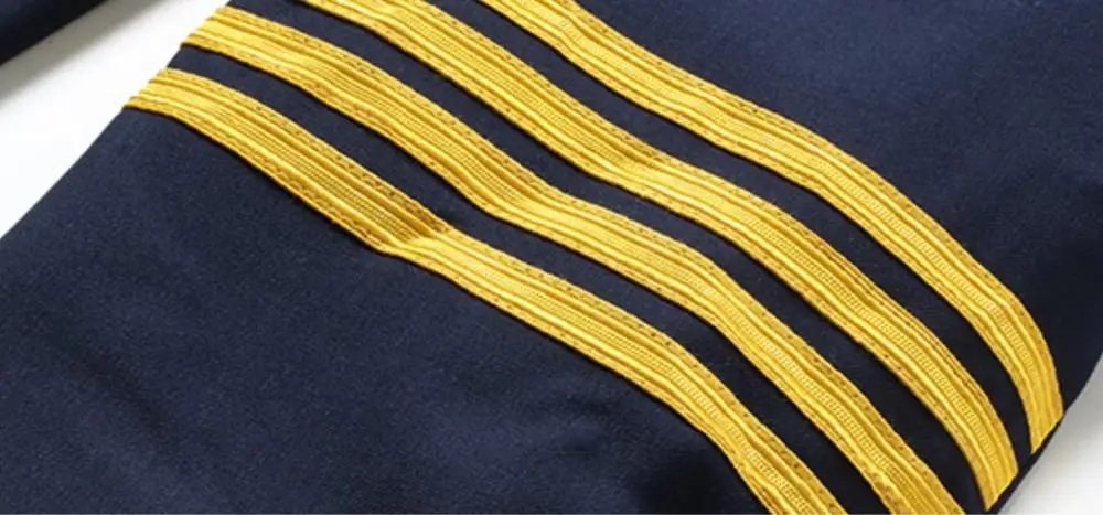 Navy Blue Double Breasted Airline Pilot CaptainUniform for Men