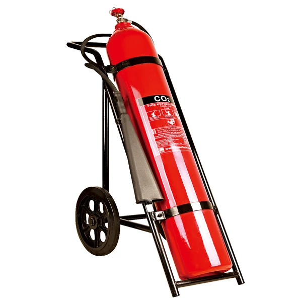 20KG CO2 Trolley Fire Extinguisher Carbon steel CK45 fire fighting Wheeled trolley type extinguisher 10KG
