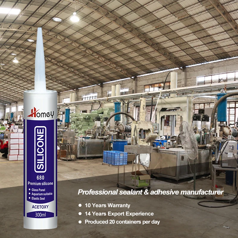 Homey fast cure acetic glass silicone sealant adhesive glue manufacturer with good quality