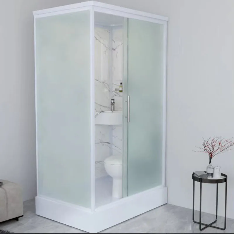 Sliding Hotel Shower Modern Bathroom Shower Rooms Prefab Bathroom Modular Shower Room with White Frame