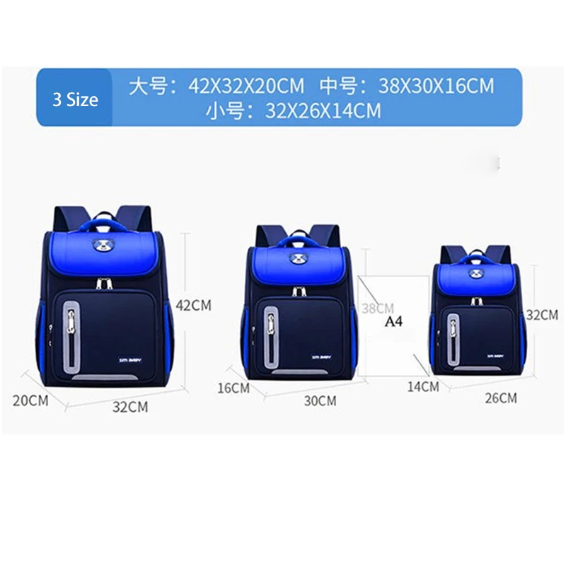 Elementary school bag Ridge protection for boys and girls logo reflective Elementary School Children backpack for teenager
