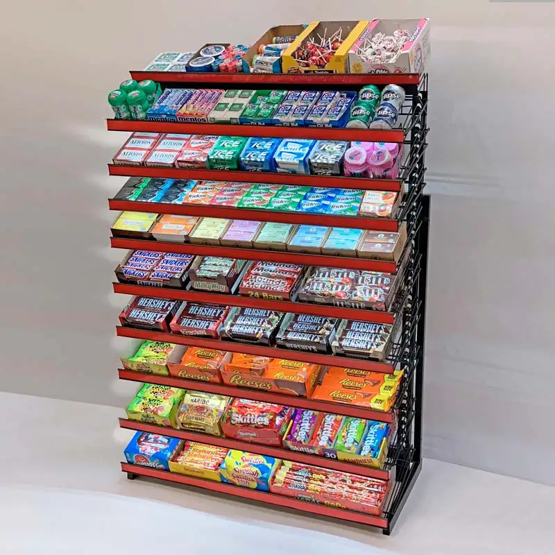 Modern Retail Candy Store Interior Display Fixtures Customized Candy Shop Display Showcase Candy Store Shelf