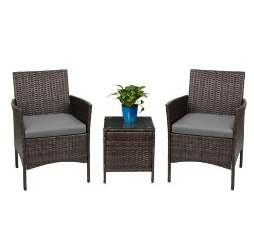 New Design Wicker Garden Outdoor Patio Conversation Sofa Set Cheap Rattan Furniture 3 piece sofa set