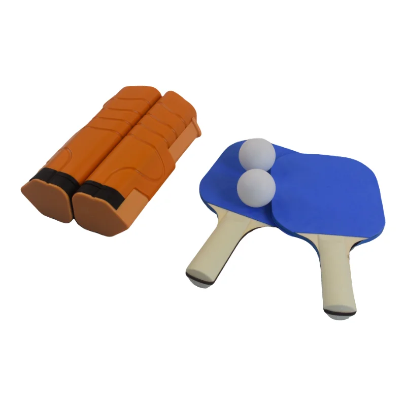 AT SPORTS Indoor Table Tennis Set With Net  Portable Pingpong Net Racket Set Stretchable Net