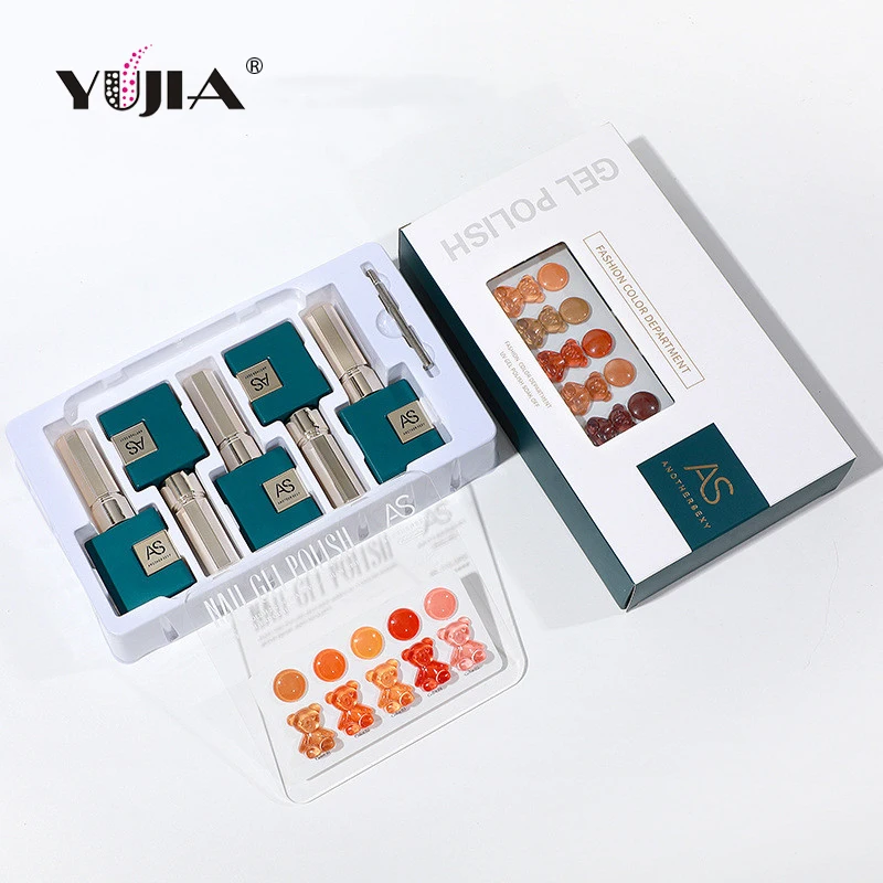 2023 NEW AS nail gel polish set 15ml Professional Nail Supplies 5 Colors Nail Gel Polish kit