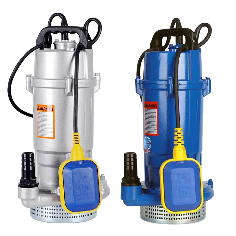 Однофазный трехфазный насос для чистой воды с высокой головкой, алюминиевый полностью медный моторный погружной насос