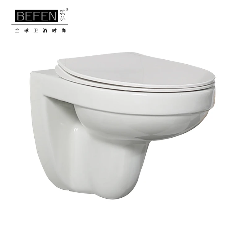 Professional design bathroom wc wall hung toilet rimless and washdown